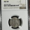 A 1906 Liberty Nickel NGC AU58, enclosed in a labeled protective case.