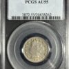 1911 Liberty Nickel PCGS AU55 graded by pcgs, encased in a protective slab with grading information displayed at the top.