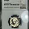A 1945-S Jefferson Nickel NGC MS66, displayed in a secure holder with a barcode and certification details.