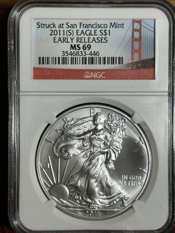 2011(S) American Silver Eagle NGC MS69 coin