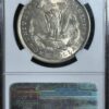 A silver 1883 u.s. "no cents" liberty nickel, encased in a protective slab, graded MS 65 by NGC, showing obverse side with an eagle design.