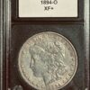 1894-O Morgan silver dollar in XF+ condition.