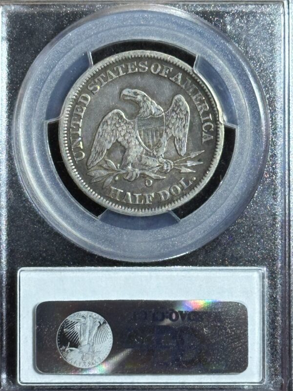 1853 United States half dollar coin.