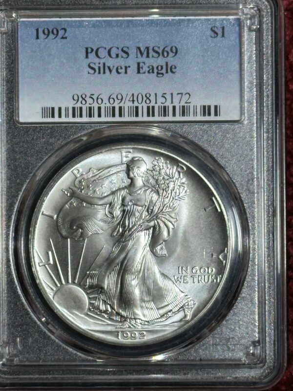 1992 American Silver Eagle PCGS MS69