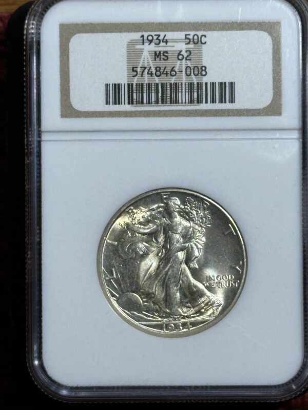 1934 Walker Half Dollar NGC MS62