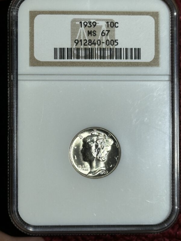 1939 Mercury Dime NGC MS67