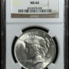 1923 Peace Dollar NGC MS64