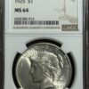 1925 Peace Dollar NGC MS64