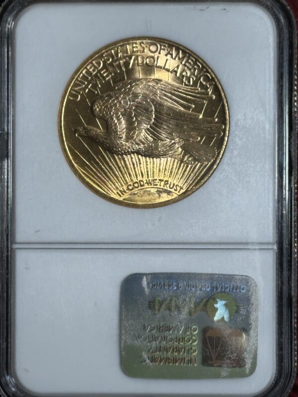 1924 St Gaudens Gold Double Eagle NGC MS65 - Image 2