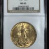 1927 St. Gaudens Gold Double Eagle NGC MS65