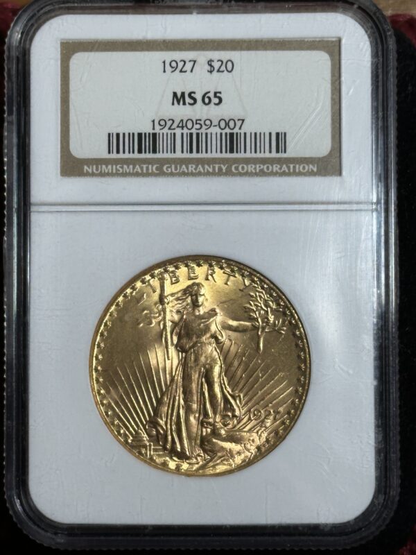 1927 St. Gaudens Gold Double Eagle NGC MS65