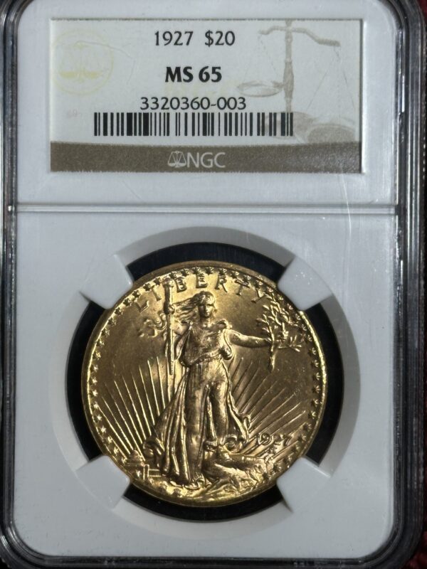 1927 St. Gaudens gold Double Eagle NGC MS65